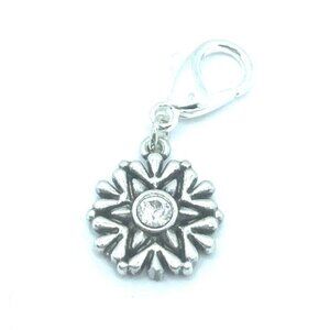Brighton Arctica Snowflake Holiday Winter Ice Merry Silver Custom Charm
